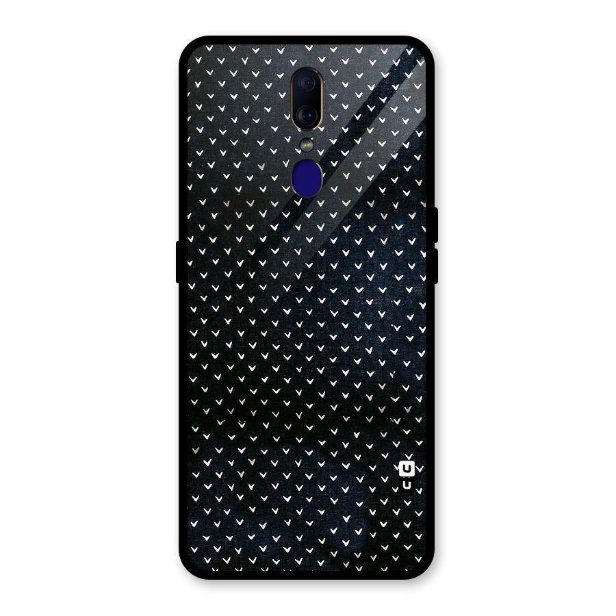 Tiny White Hearts Glass Back Case for Oppo F11