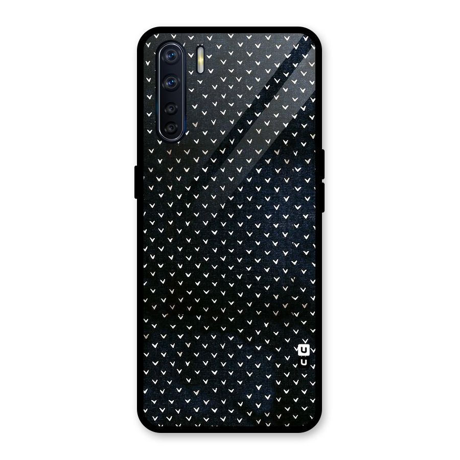 Tiny White Hearts Glass Back Case for Oppo F15