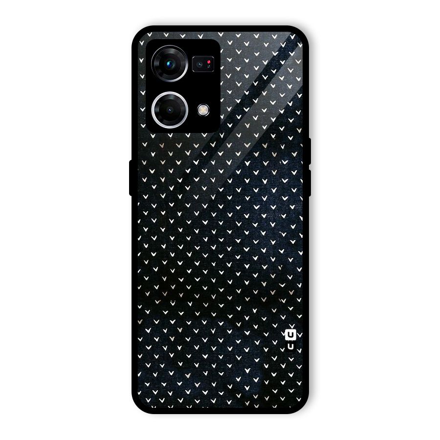 Tiny White Hearts Glass Back Case for Oppo F21s Pro 4G
