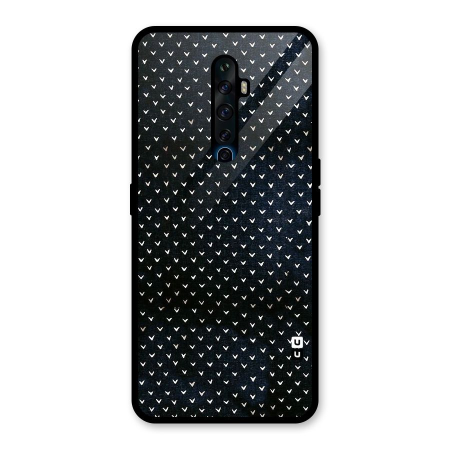 Tiny White Hearts Glass Back Case for Oppo Reno2 F