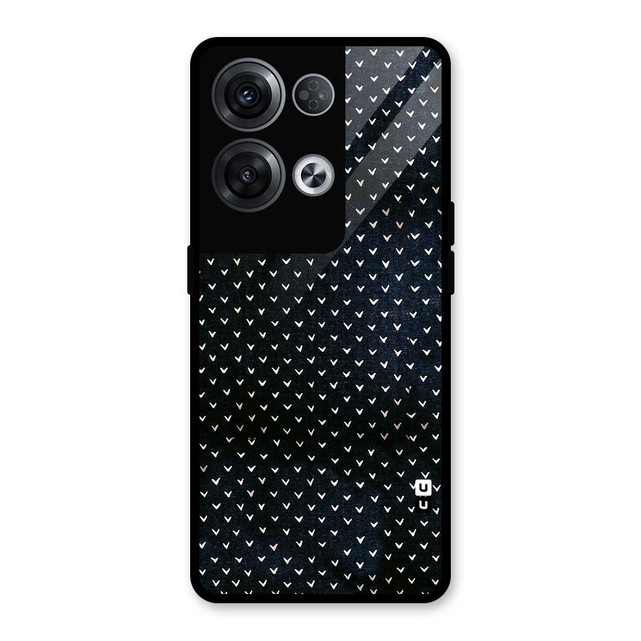 Tiny White Hearts Glass Back Case for Oppo Reno8 Pro 5G