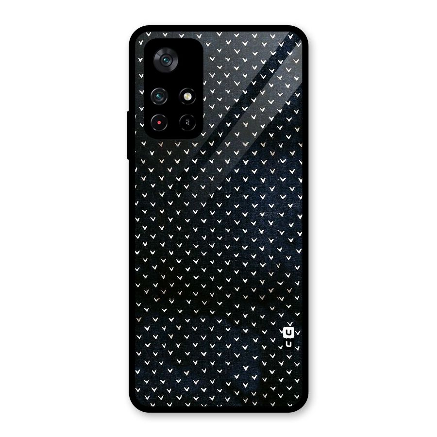 Tiny White Hearts Glass Back Case for Poco M4 Pro 5G