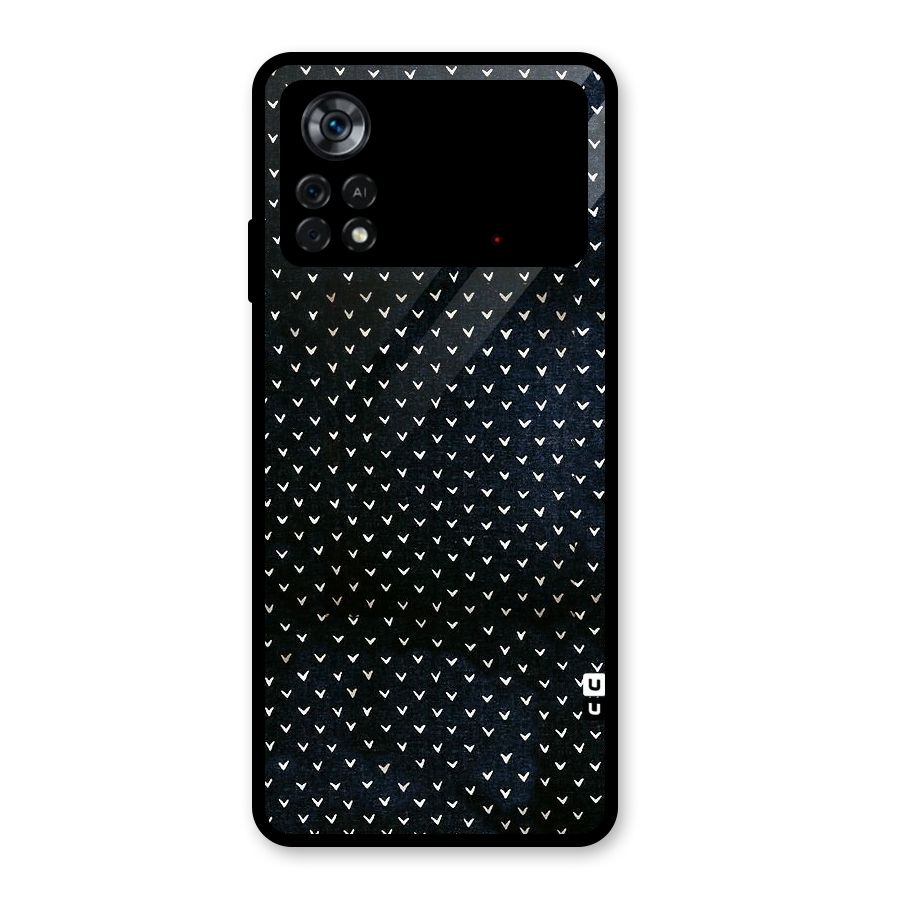 Tiny White Hearts Glass Back Case for Poco X4 Pro 5G
