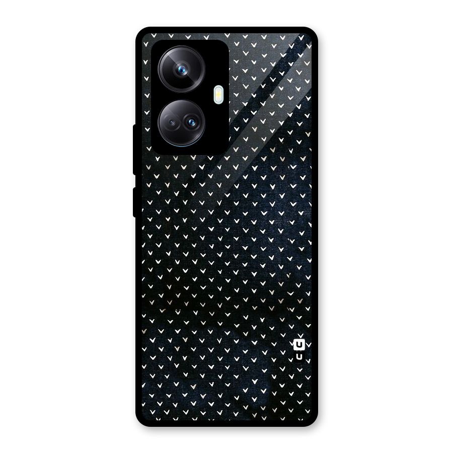 Tiny White Hearts Glass Back Case for Realme 10 Pro Plus