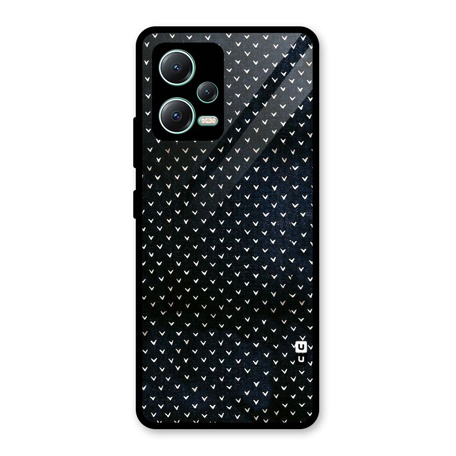 Tiny White Hearts Glass Back Case for Redmi Note 12 5G