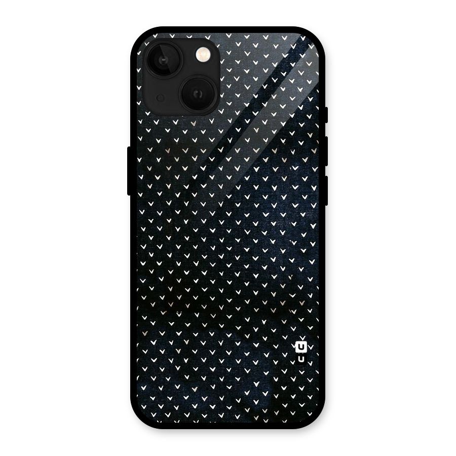 Tiny White Hearts Glass Back Case for iPhone 13