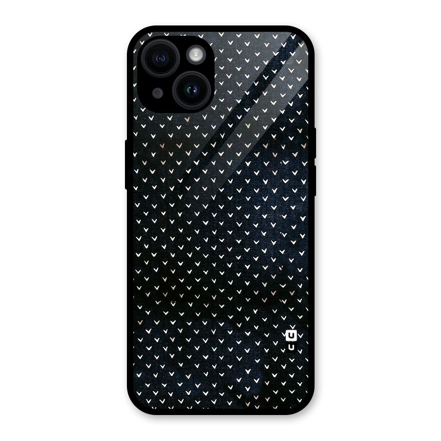 Tiny White Hearts Glass Back Case for iPhone 14