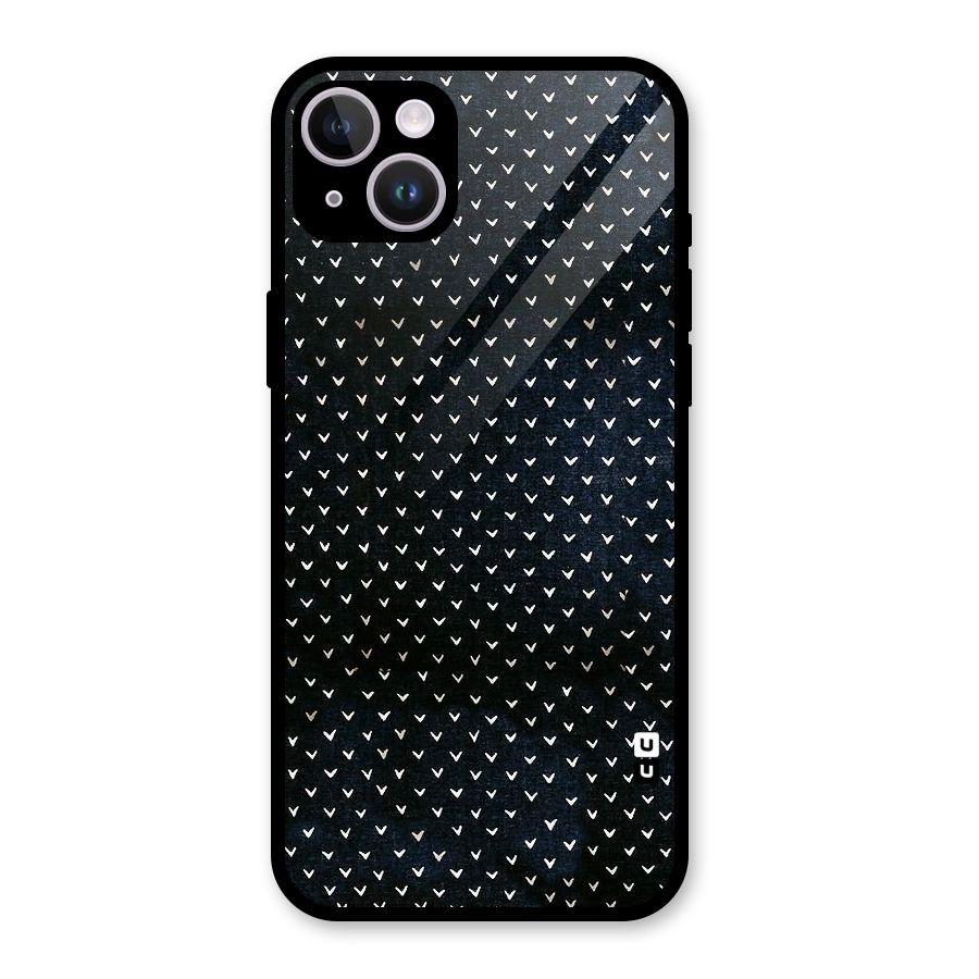 Tiny White Hearts Glass Back Case for iPhone 14 Plus