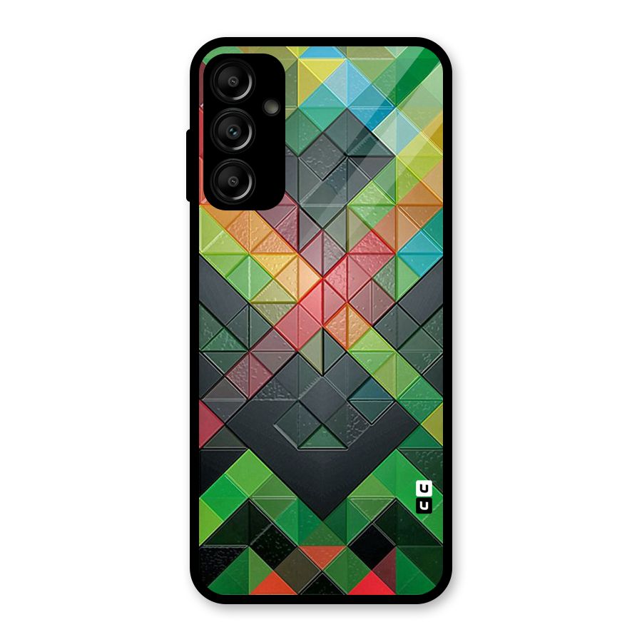 Too Much Colors Pattern Glass Back Case for Galaxy A14 5G