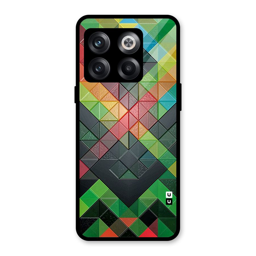 Too Much Colors Pattern Glass Back Case for OnePlus 10T