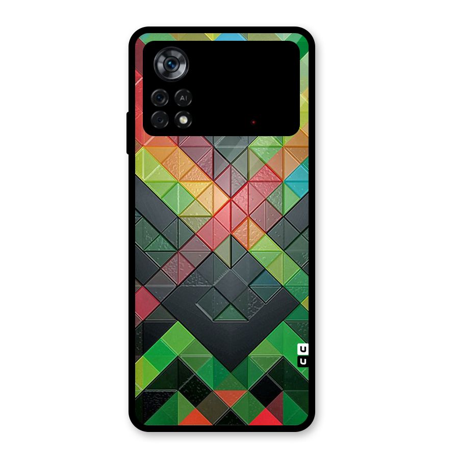 Too Much Colors Pattern Glass Back Case for Poco X4 Pro 5G