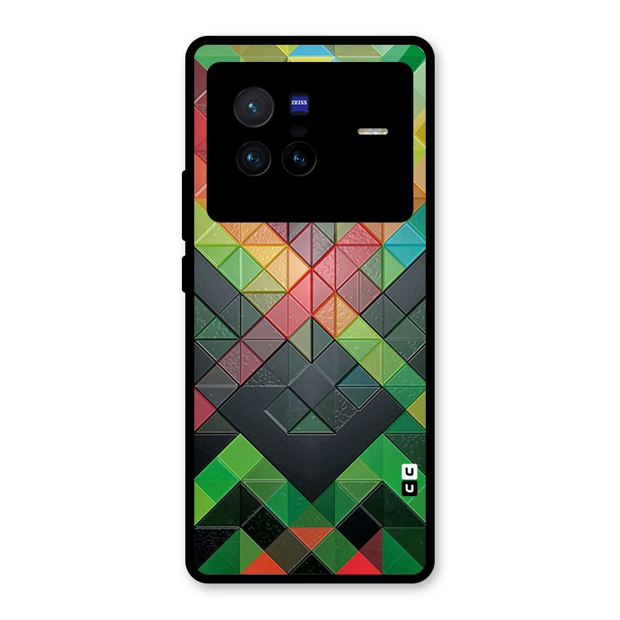 Too Much Colors Pattern Glass Back Case for Vivo X80