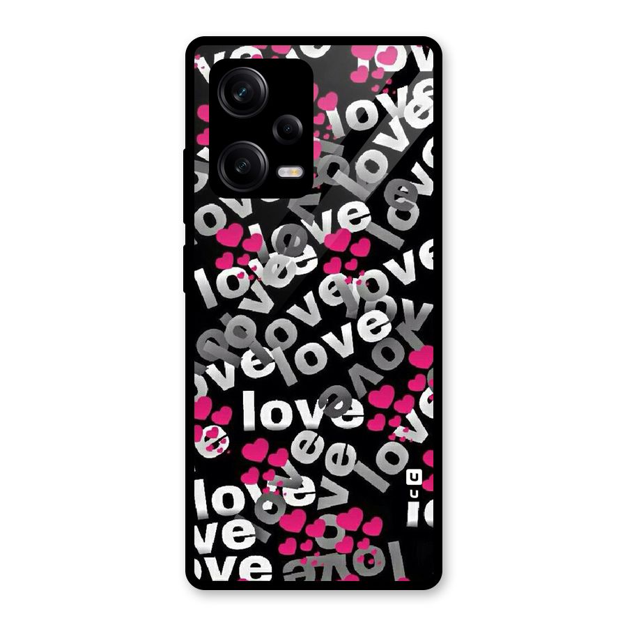 Too Much Love Glass Back Case for Redmi Note 12 Pro
