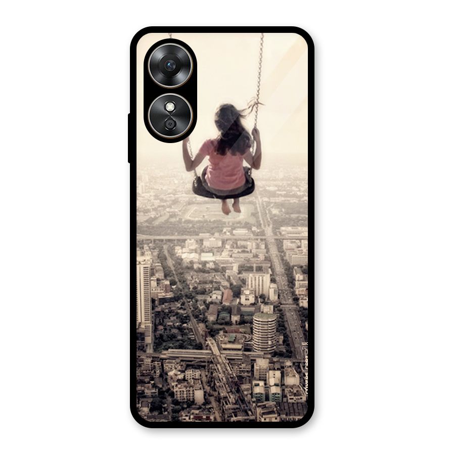 Top Of The World Glass Back Case for Oppo A17