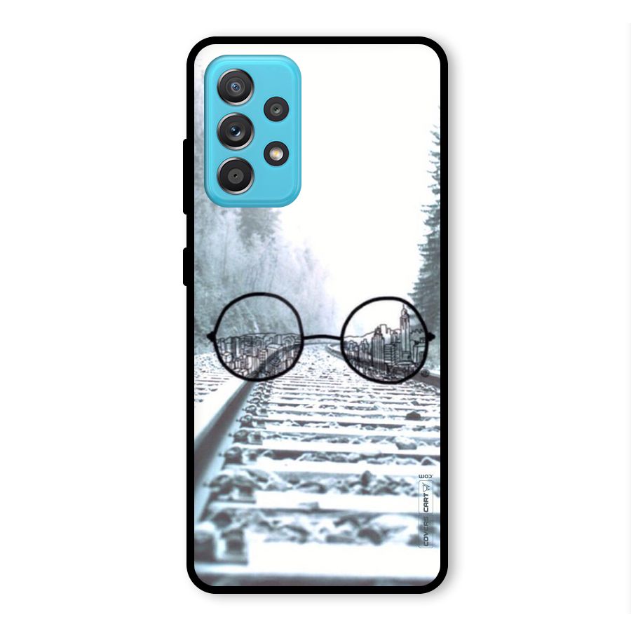 Tracks And Specs Glass Back Case for Galaxy A52s 5G