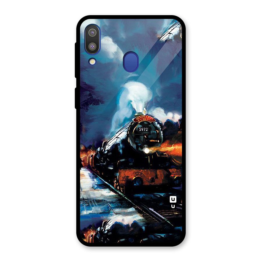 Train Art Glass Back Case for Galaxy M20