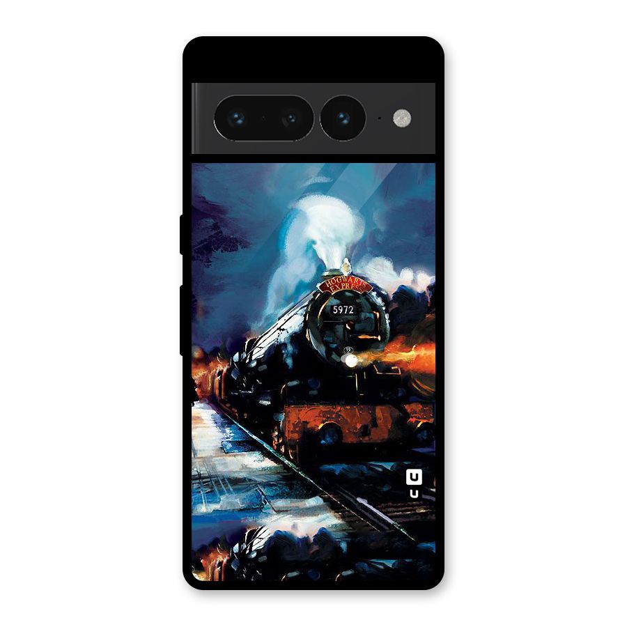 Train Art Glass Back Case for Google Pixel 7 Pro