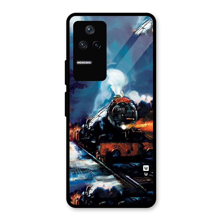 Train Art Glass Back Case for Poco F4 5G