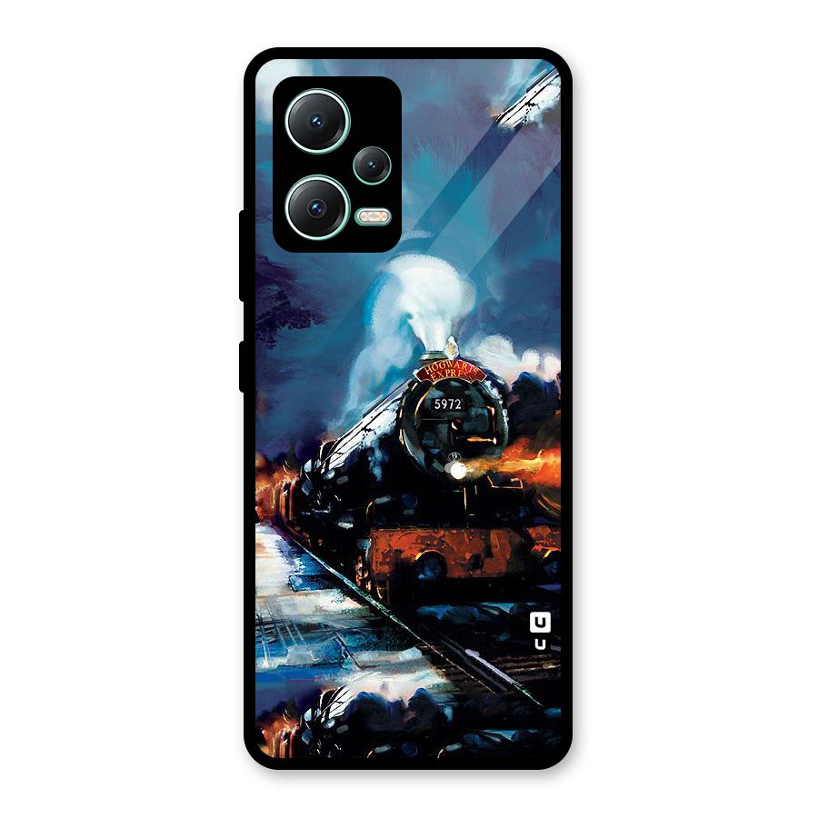 Train Art Glass Back Case for Redmi Note 12 5G