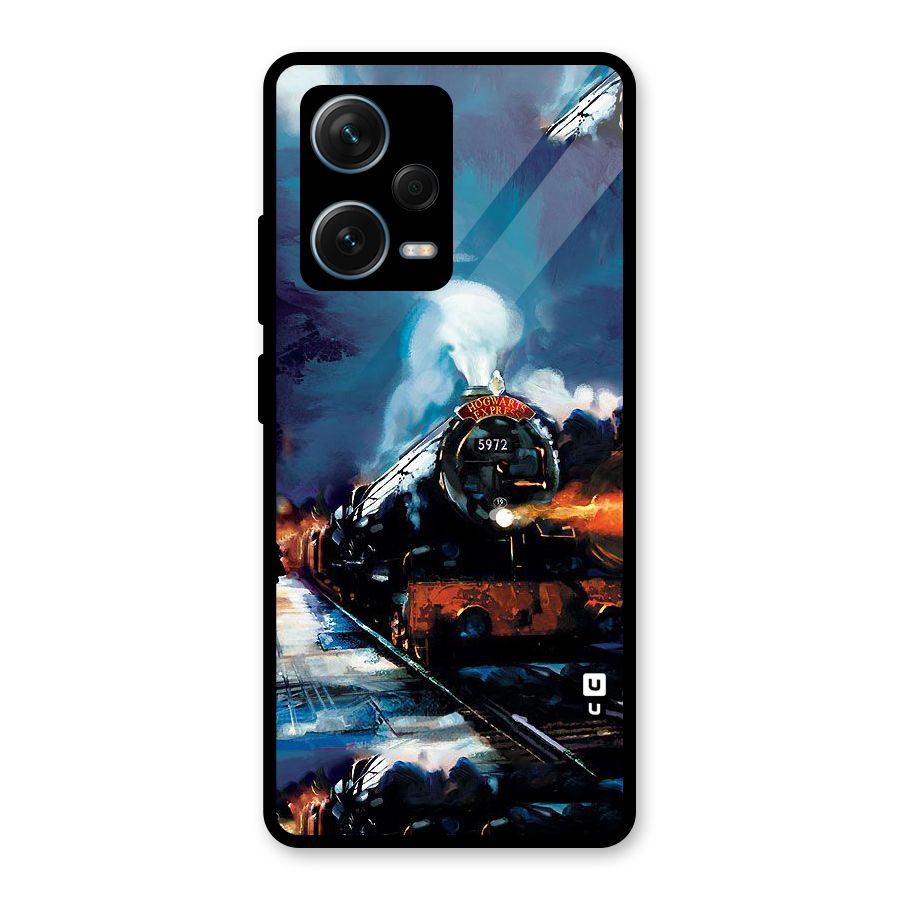Train Art Glass Back Case for Redmi Note 12 Pro Plus 5G