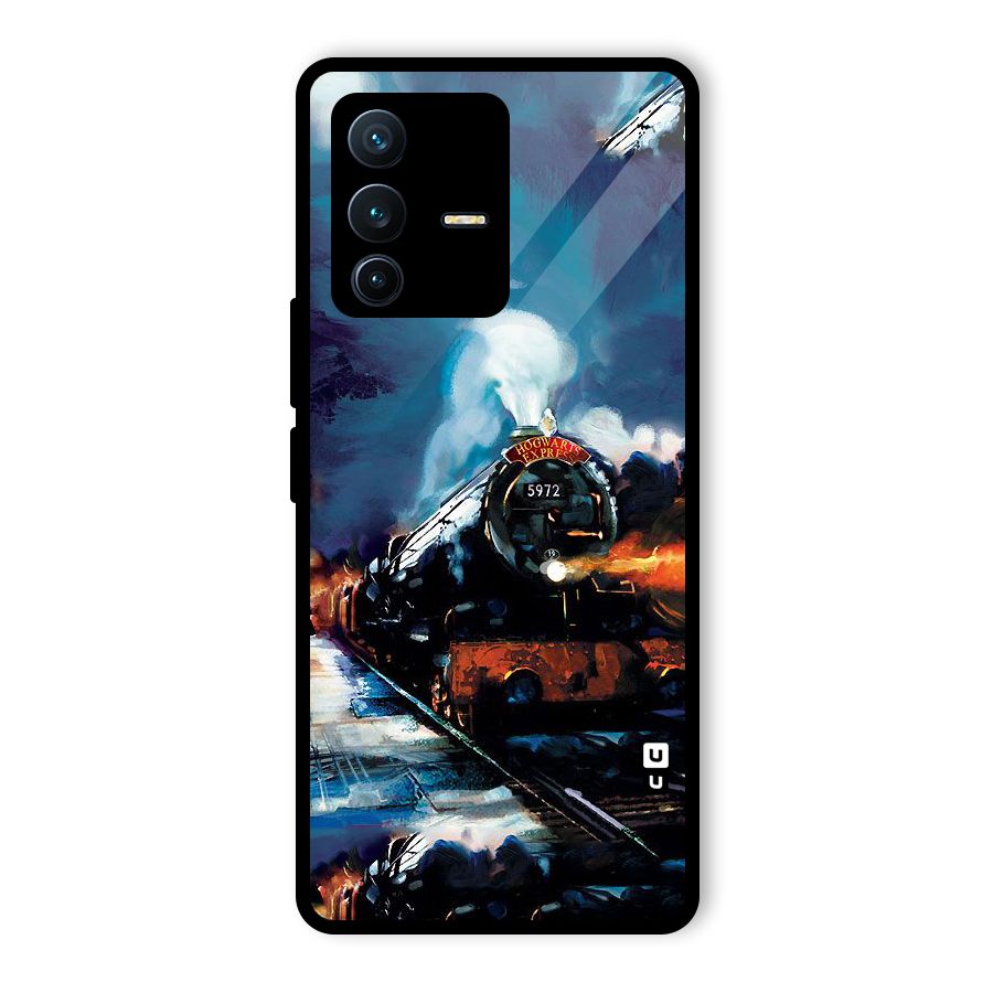 Train Art Glass Back Case for Vivo V23 Pro