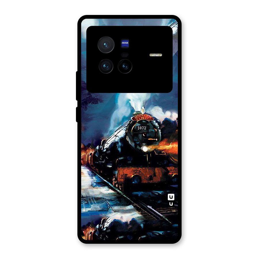Train Art Glass Back Case for Vivo X80