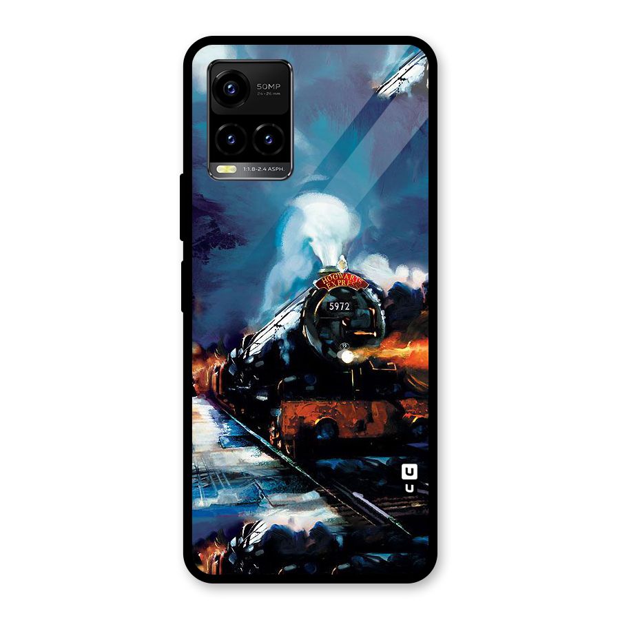 Train Art Glass Back Case for Vivo Y21T