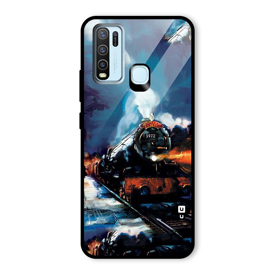 Train Art Glass Back Case for Vivo Y30