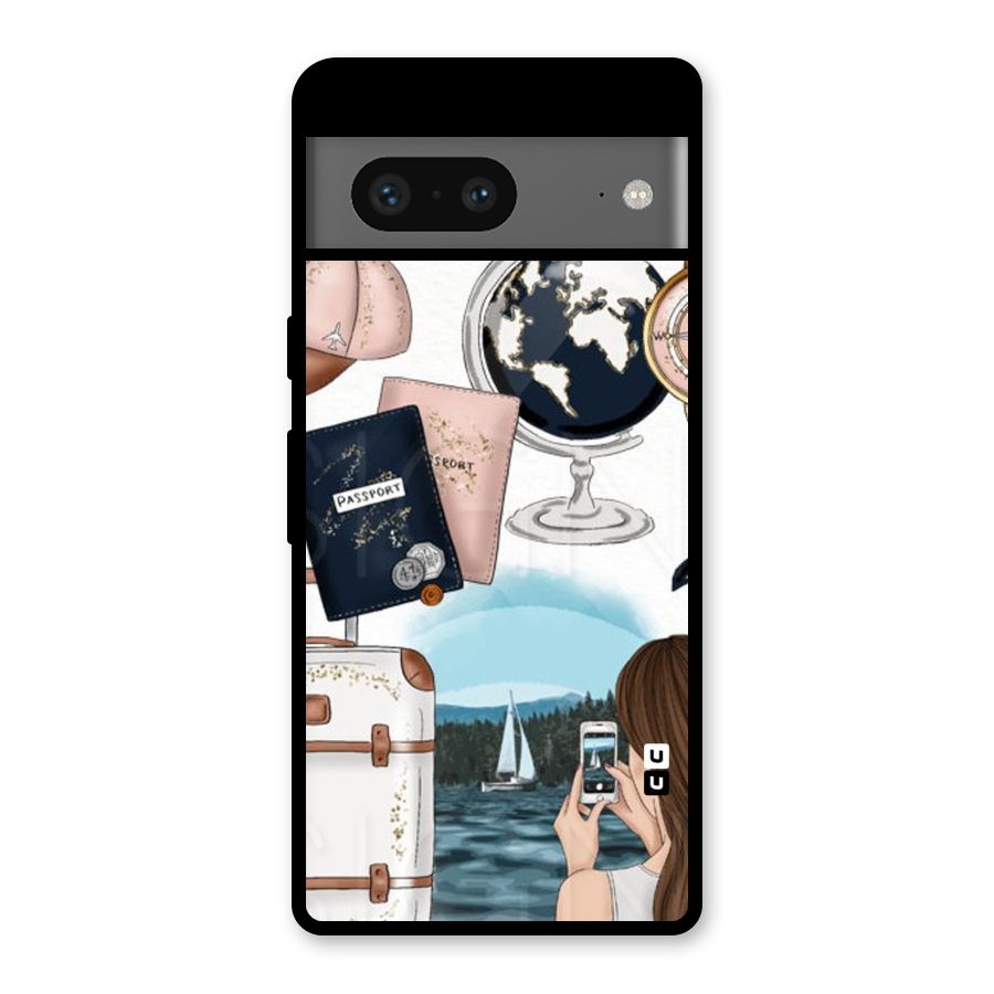 Travel Diaries Glass Back Case for Google Pixel 7