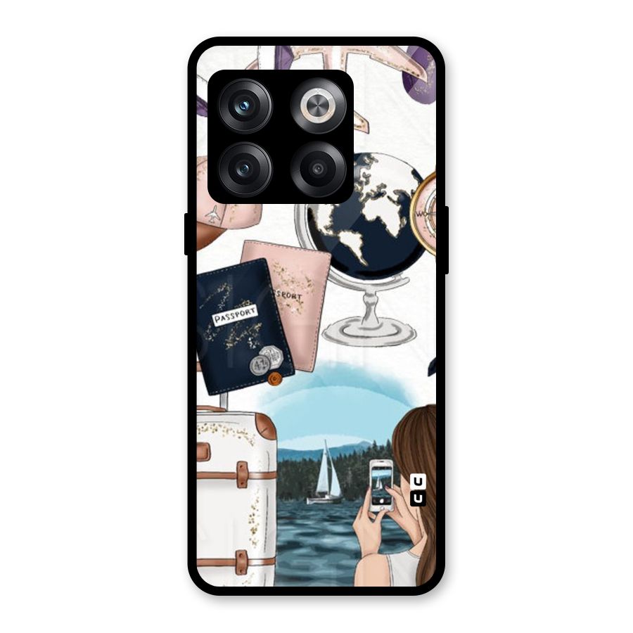 Travel Diaries Glass Back Case for OnePlus 10T