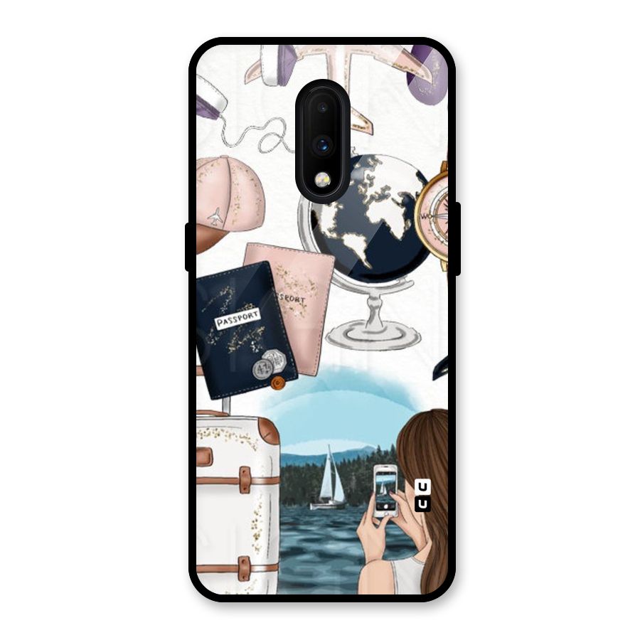 Travel Diaries Glass Back Case for OnePlus 7