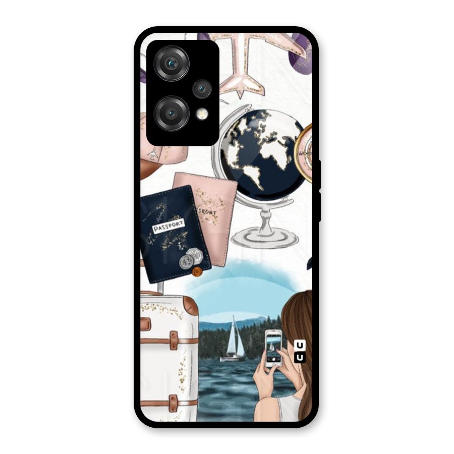 Travel Diaries Glass Back Case for OnePlus Nord CE 2 Lite 5G