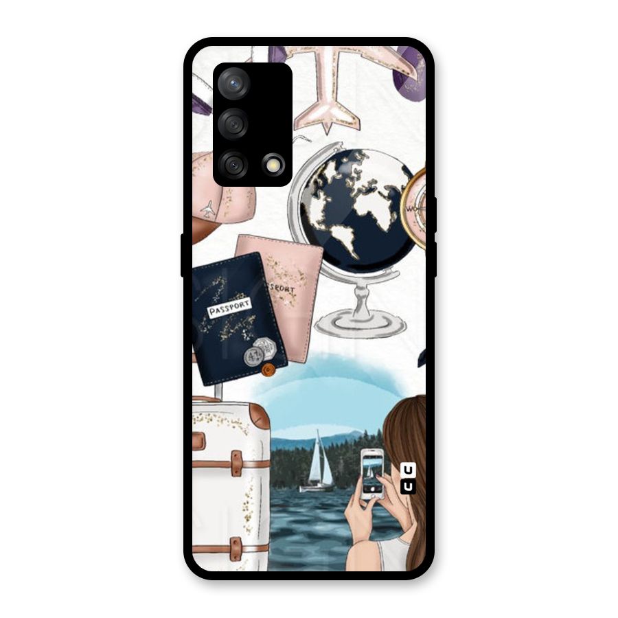 Travel Diaries Glass Back Case for Oppo F19