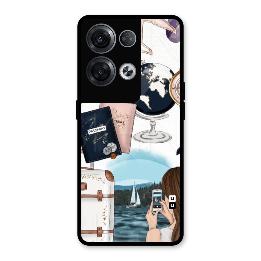 Travel Diaries Glass Back Case for Oppo Reno8 Pro 5G