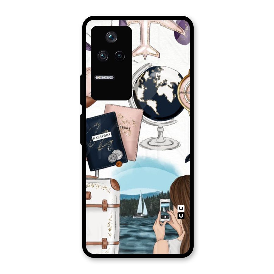 Travel Diaries Glass Back Case for Poco F4 5G