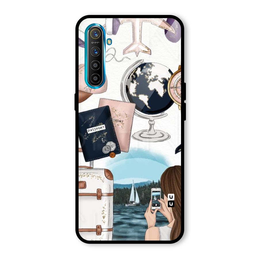 Travel Diaries Glass Back Case for Realme X2