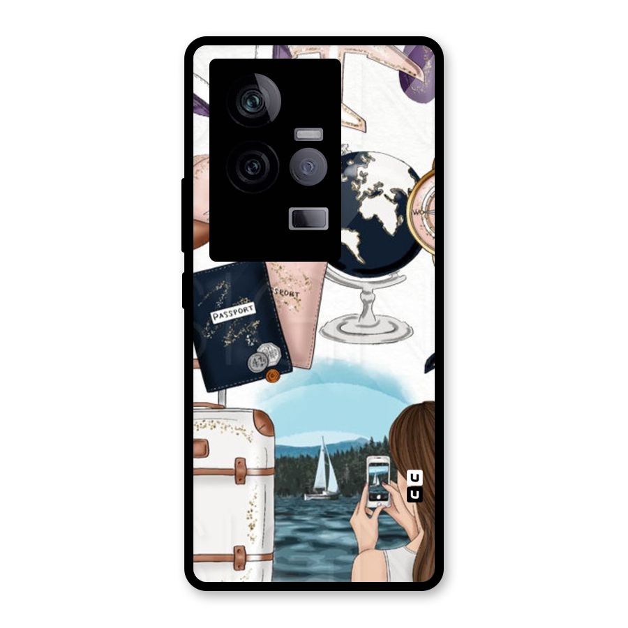 Travel Diaries Glass Back Case for Vivo iQOO 11 5G
