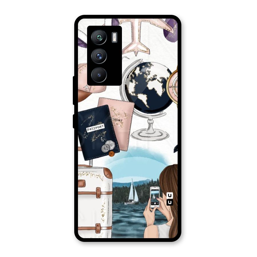 Travel Diaries Glass Back Case for Vivo iQOO 9 SE