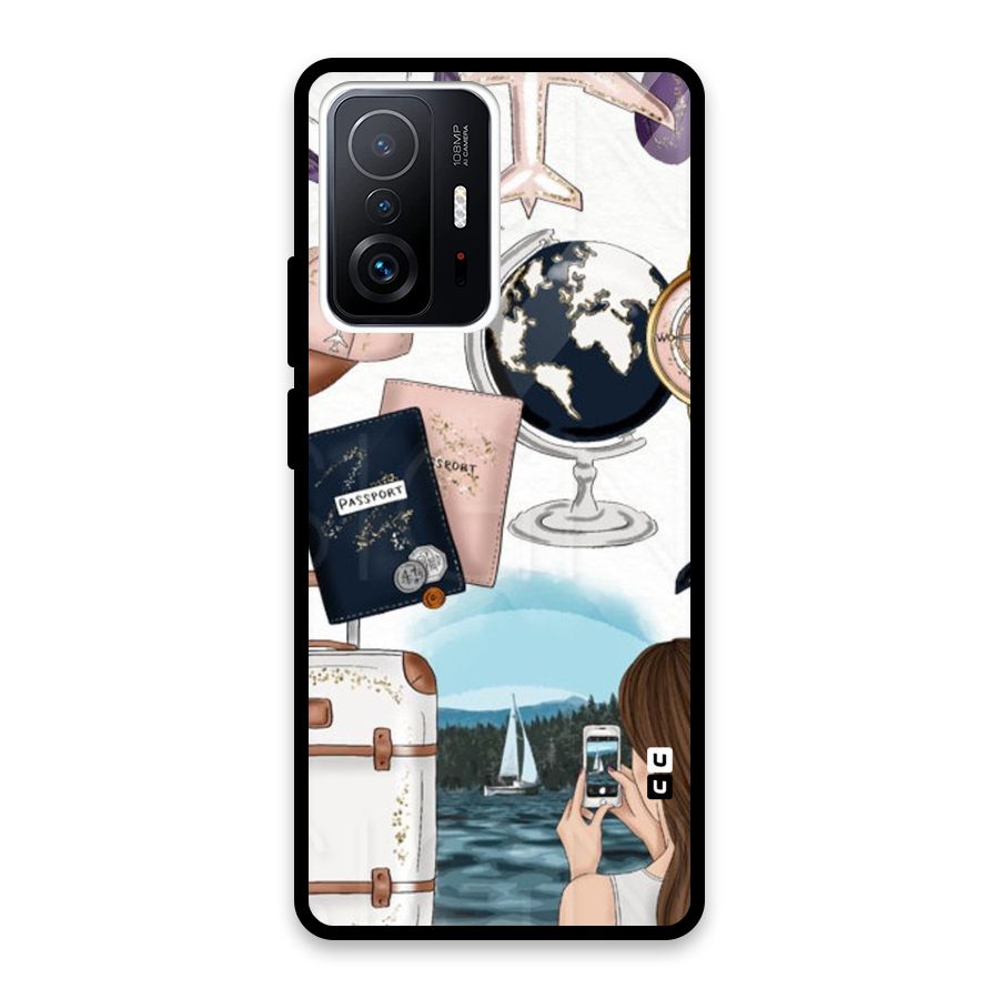 Travel Diaries Glass Back Case for Xiaomi 11T Pro
