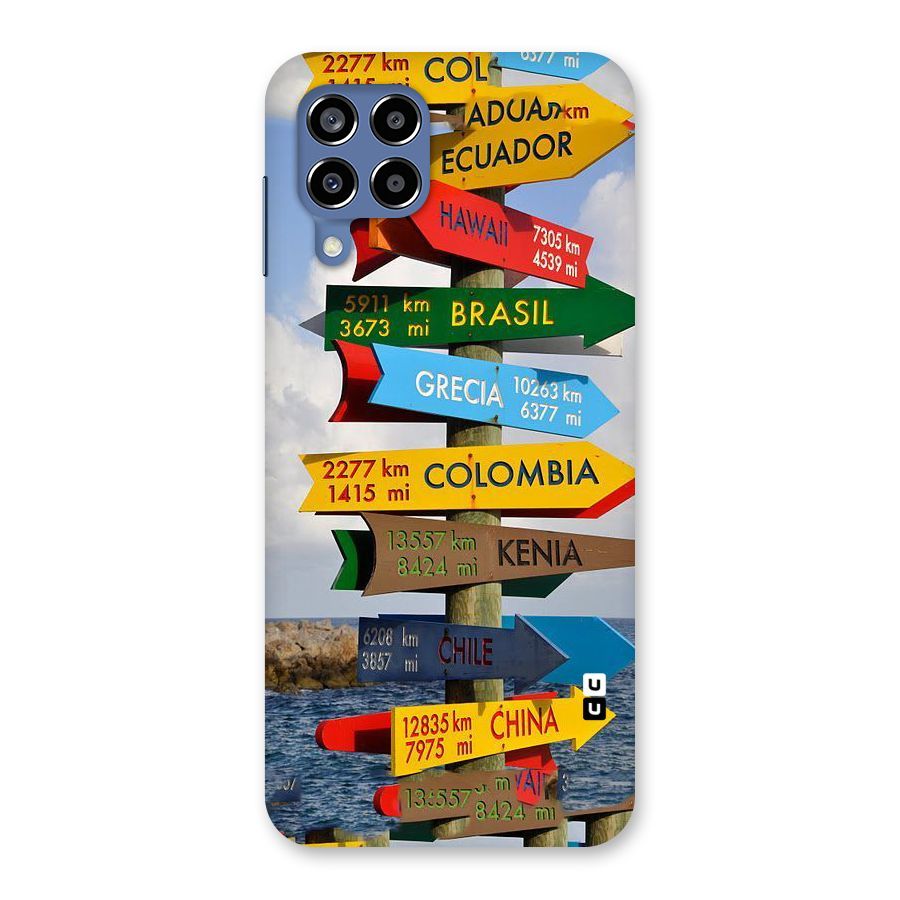Travel Directions Back Case for Galaxy M53 5G