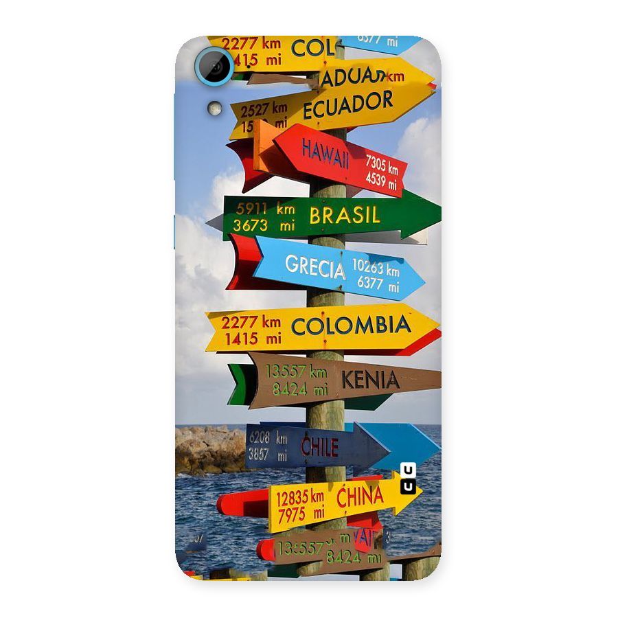 Travel Directions Back Case for HTC Desire 826
