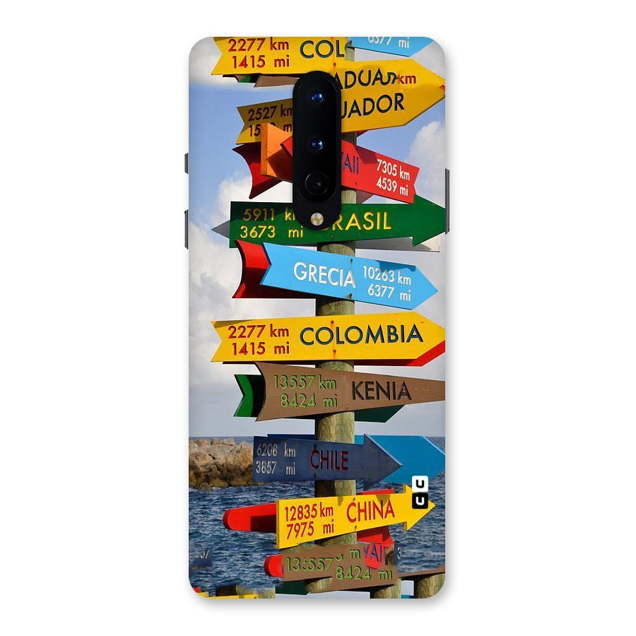 Travel Directions Back Case for OnePlus 8