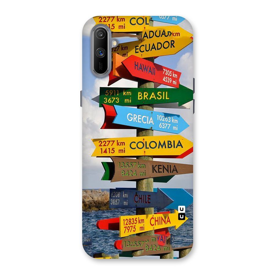 Travel Directions Back Case for Realme C3