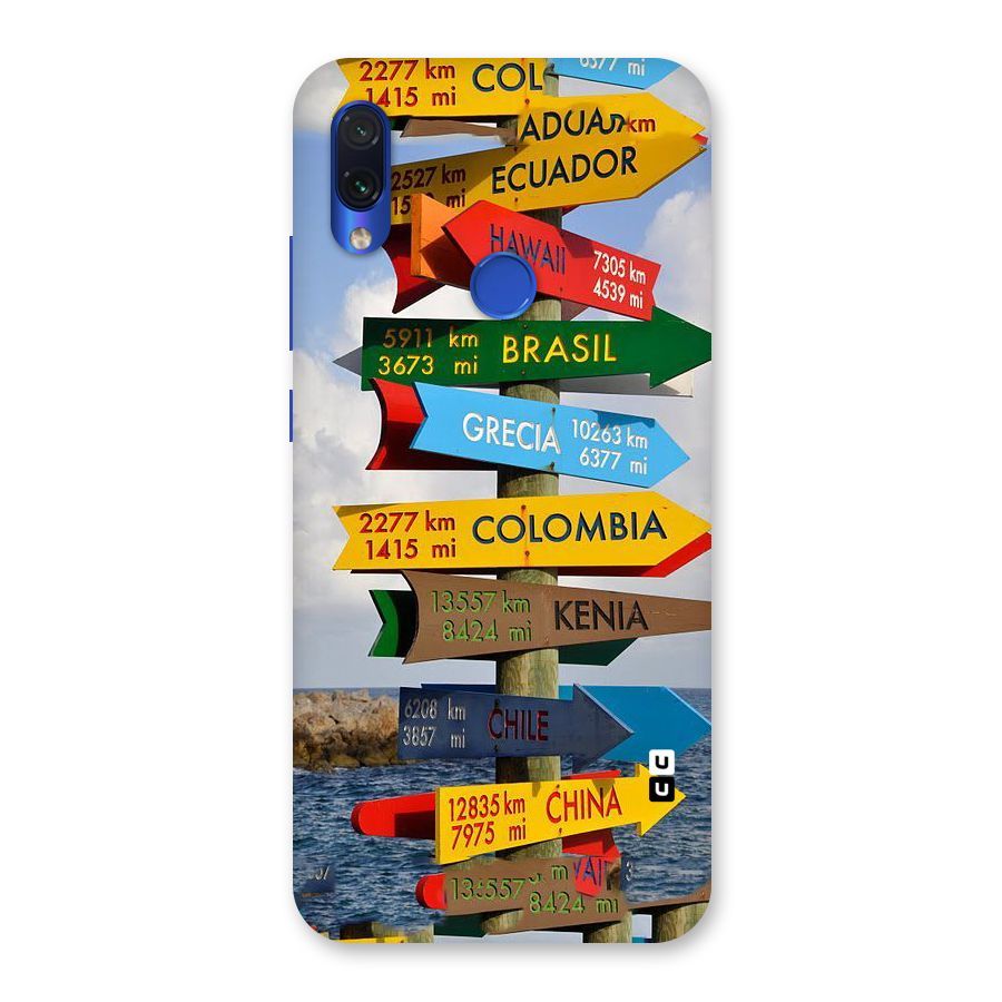 Travel Directions Back Case for Redmi Note 7
