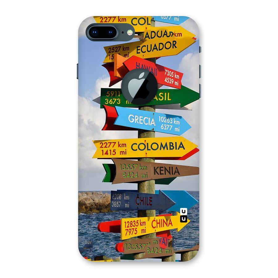 Travel Directions Back Case for iPhone 7 Plus Logo Cut