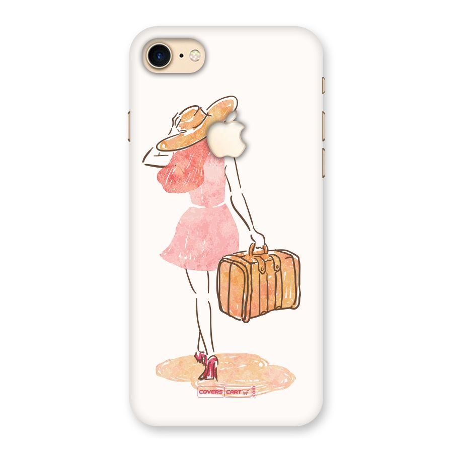Travel Girl Back Case for iPhone 7 Apple Cut