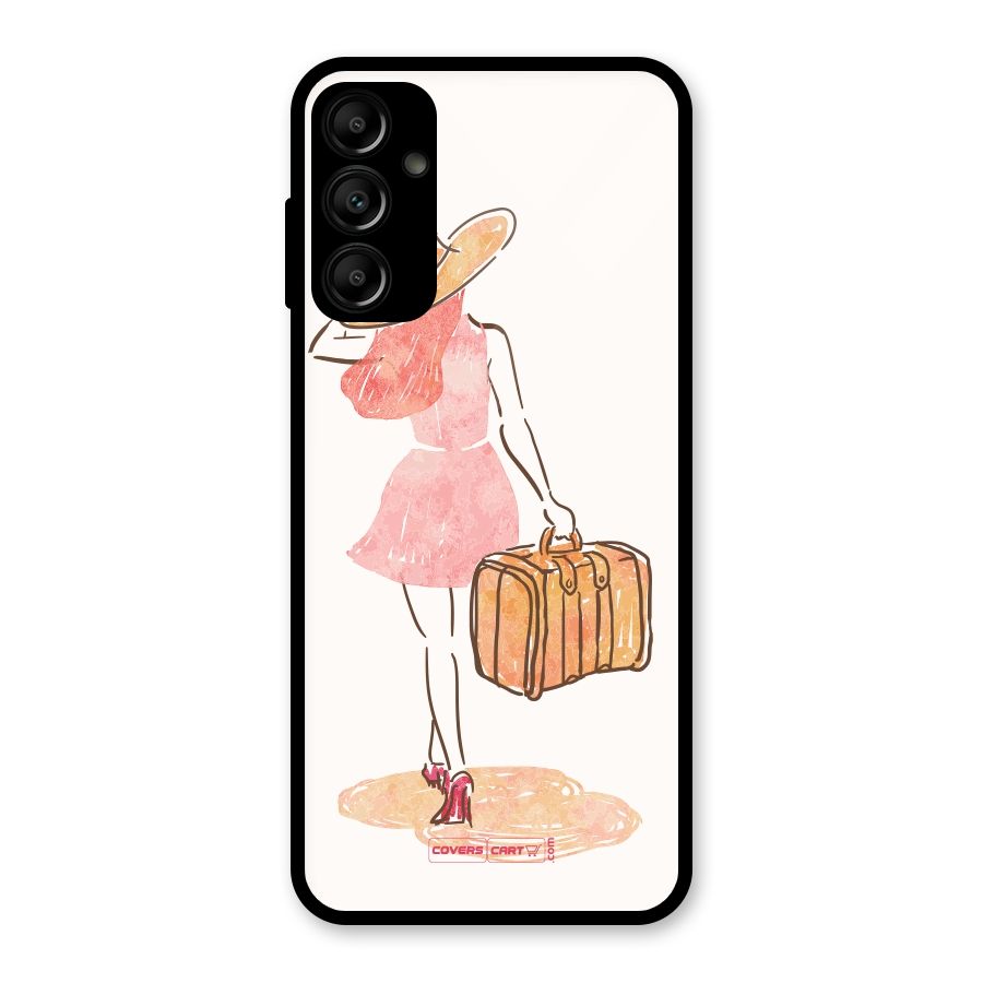 Travel Girl Glass Back Case for Galaxy A14 5G