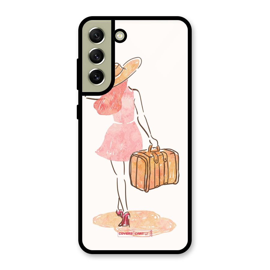Travel Girl Glass Back Case for Galaxy S21 FE 5G
