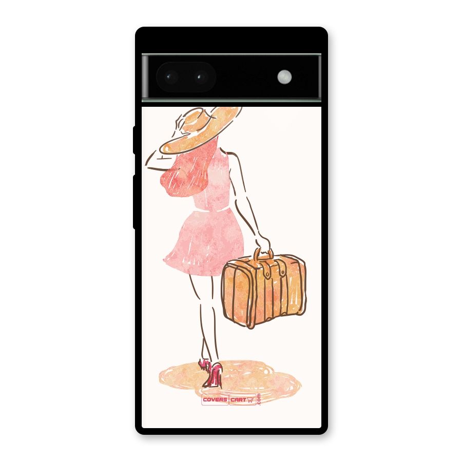 Travel Girl Glass Back Case for Google Pixel 6a