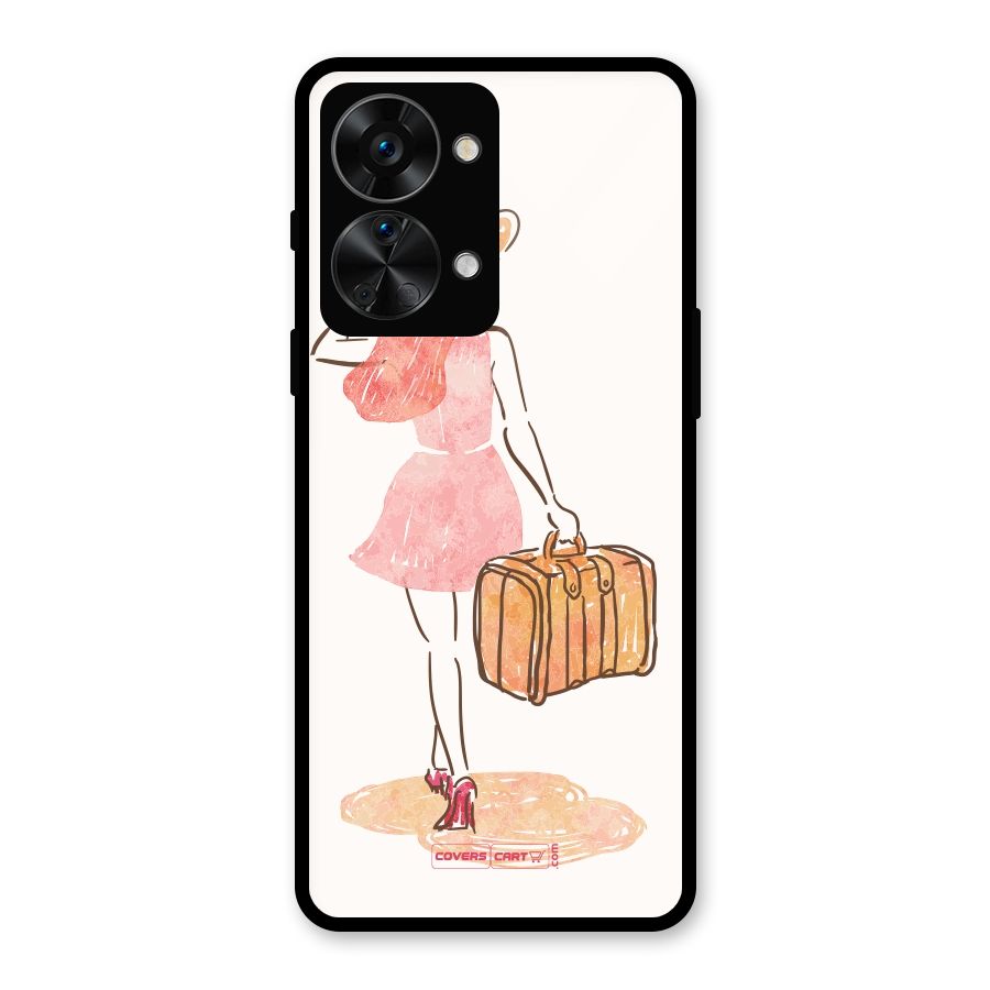 Travel Girl Glass Back Case for OnePlus Nord 2T